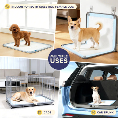 Silicone Pee Pad Holder for Dogs Fits up to 24" X 24" Training Pads Leak-Proof Non-Slip Puppy Pee Pad Holder with Fixed Buttons Portable Easy to Clean
