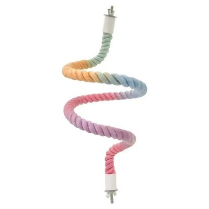 Parrot Swing Perch Toy with Bendable Rope: Suitable for Cockatiels, Lovebirds, and Budgies, the Climbing Pole Can Be Bent at Will and Is Not Easily Deformed Bird Lover