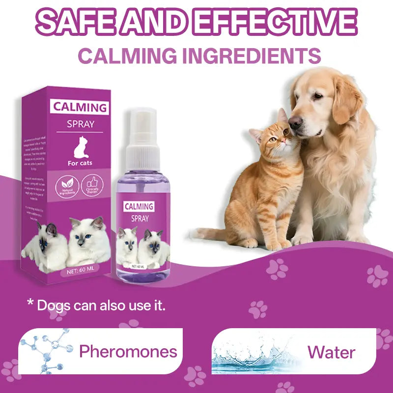 Cat Calming Spray—Contains Soothing Pheromones, Suitable for Use at Home and While Traveling—Relieves Anxiety in Cats during Travel and at Home—Travel-Sized Diffuser Refill #Summervibes