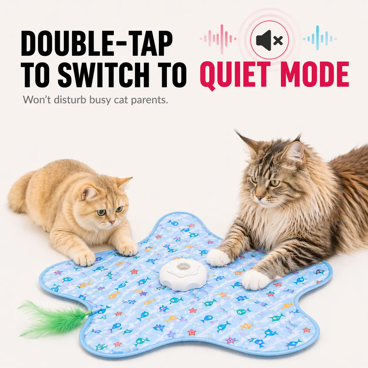Interactive Moving Feather Hunting Cat Toy – Hide and Seek Automatic Cat Toy, USB Rechargeable, Indoor Boredom Relief for All Cat Breeds