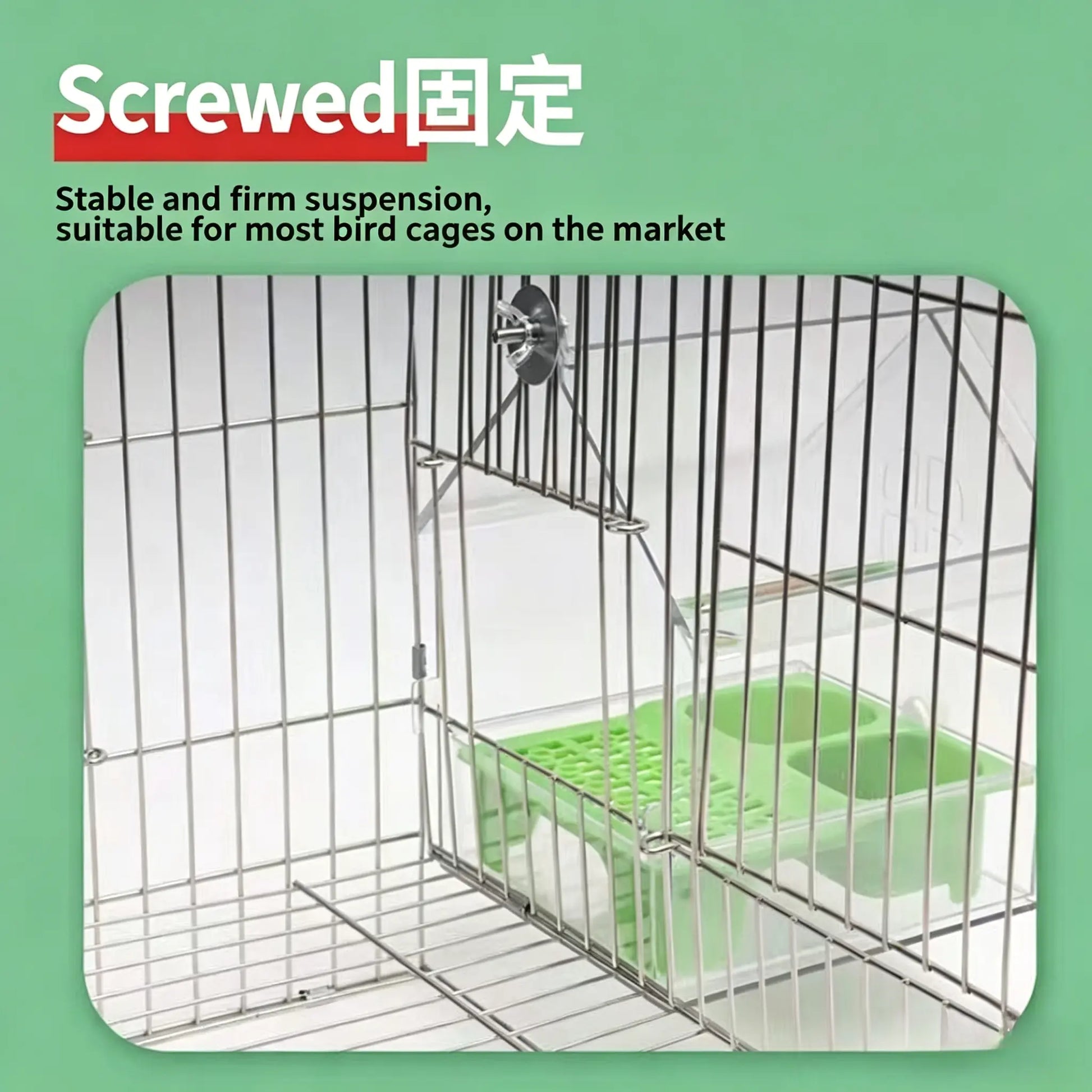 All-In-One Parrot Feeder & Bath with Panoramic Pull-Out Drawer